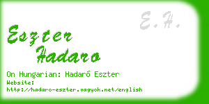 eszter hadaro business card